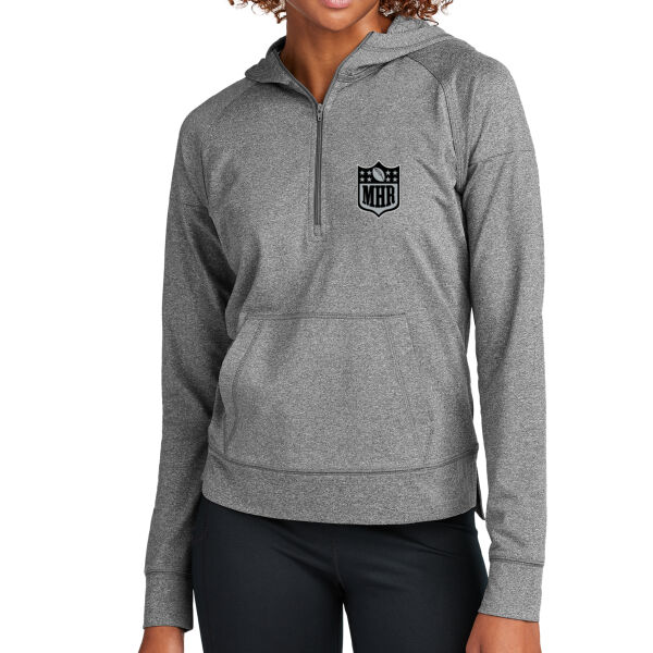 Morgan Hill Raiders Ladies Sport Wick Stretch 1/2 Zip Hoodie Thumbnail